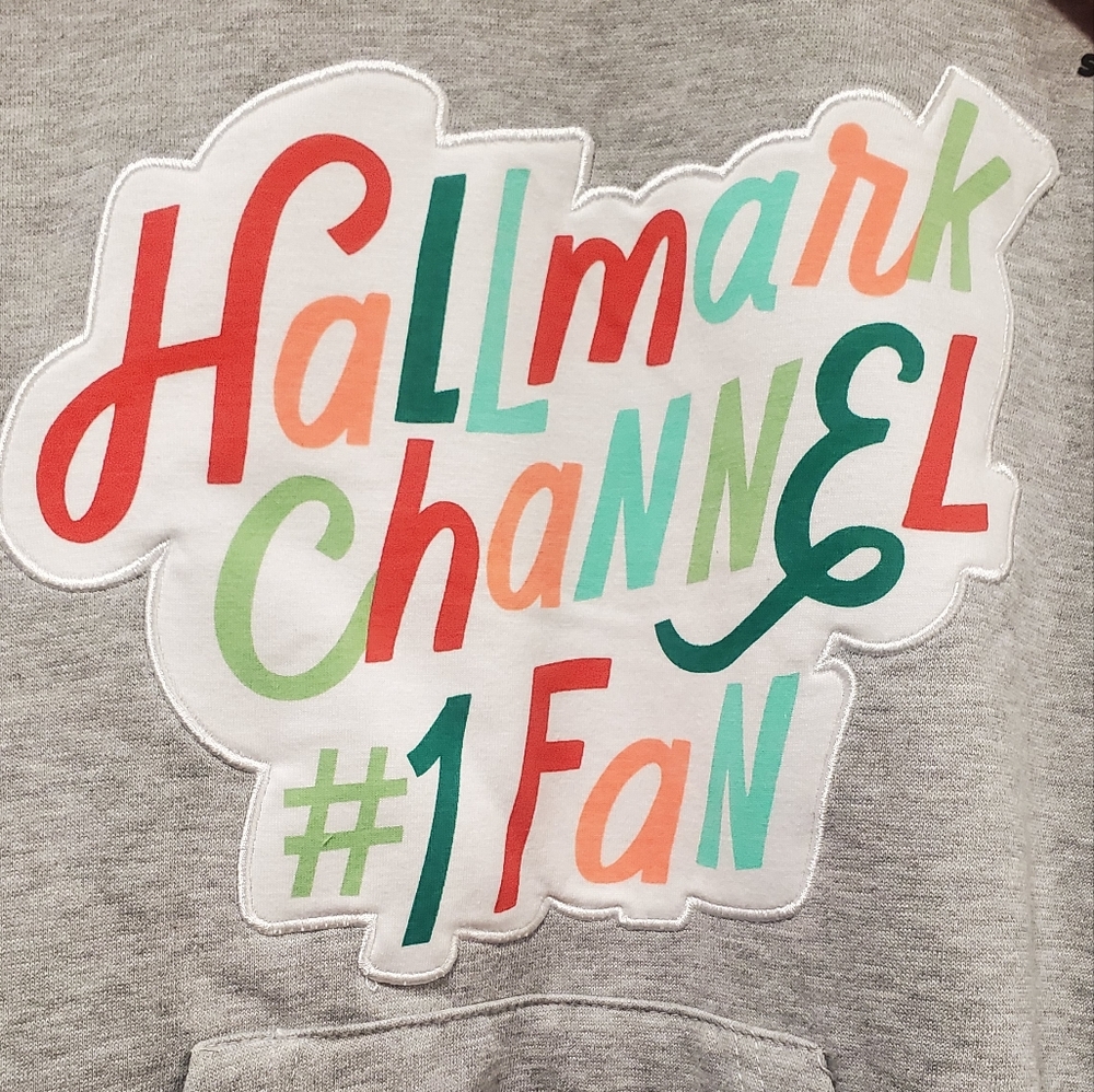 HALLMARK channel gray #1 fan nwt small/ petite womens hooded‎ sweatshirt - Picture 9 of 11